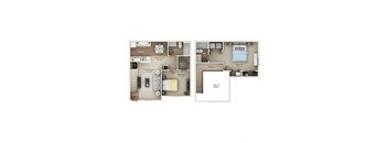 the vista apartments and townhomes floor plan C1