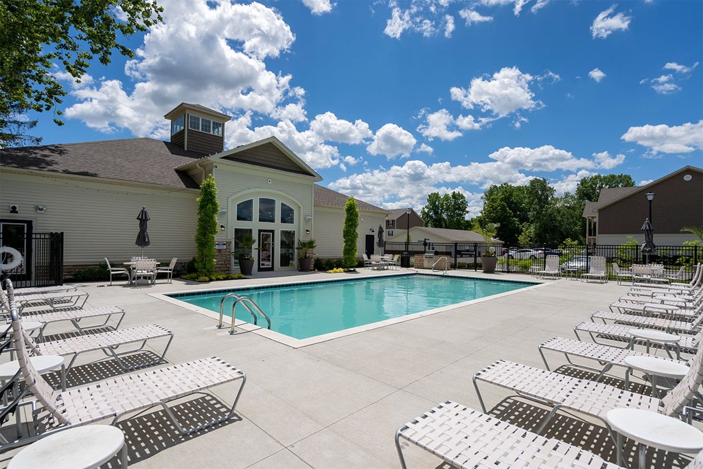 the swimming pool at our apartments
