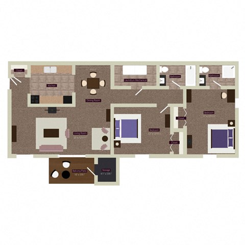 woods edge apartments floor plan dogwood c2c c2d c2p