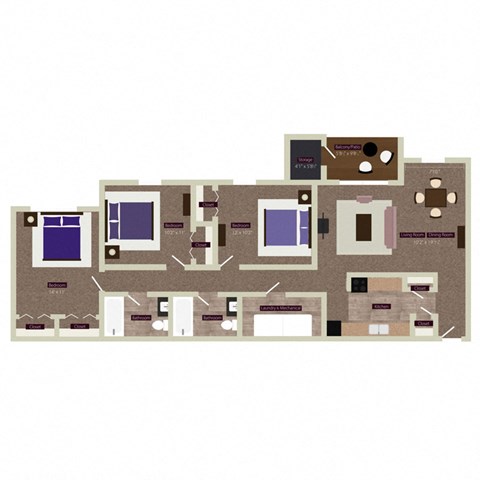 woods edge apartments floor plan d1c d1d d1p