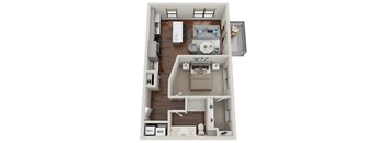 Waterford Bluffs Apartments A12 Floor Plan