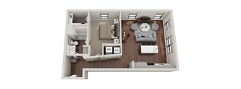 Waterford Bluffs Apartments A14 Floor Plan