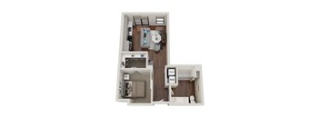 Waterford Bluffs Apartments A2 Floor Plan