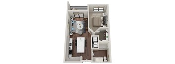 Waterford Bluffs Apartments A4 Floor Plan