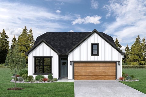 a home with a two car garage