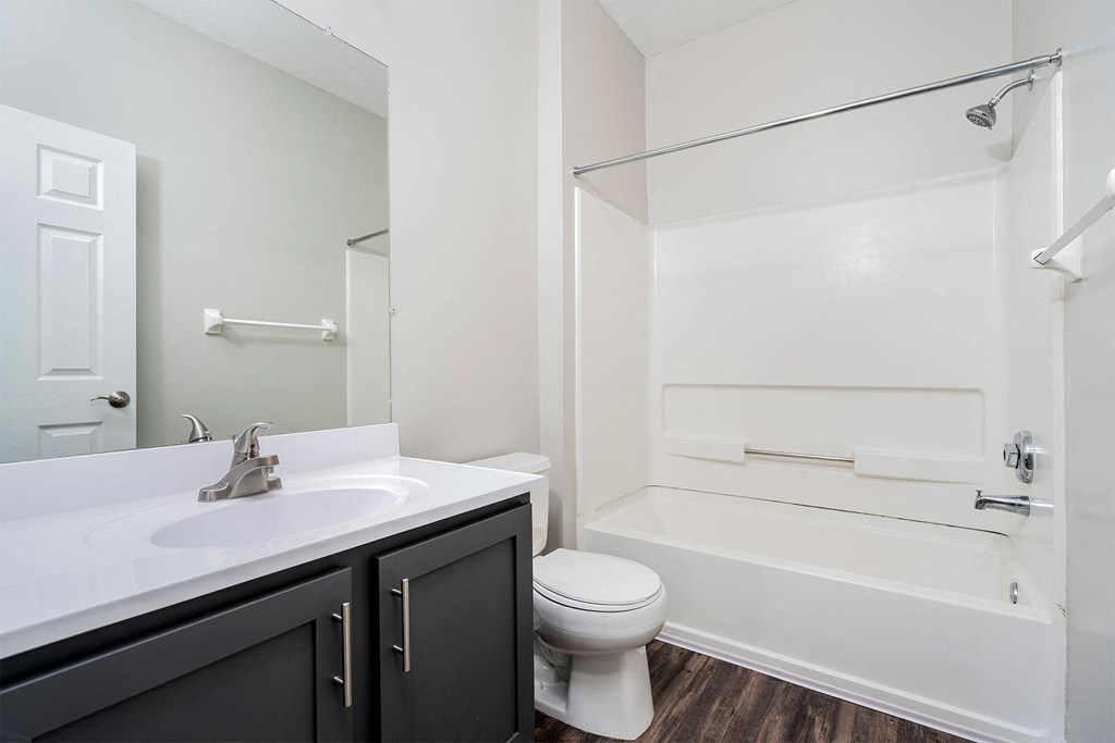 a bathroom with a toilet sink and bathtub