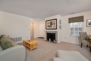 camden place apartments living room with fire place - Photo Gallery 6