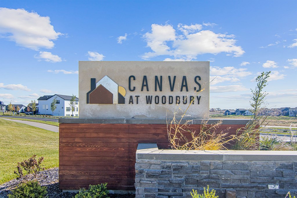 a sign for canvas at woodbury
