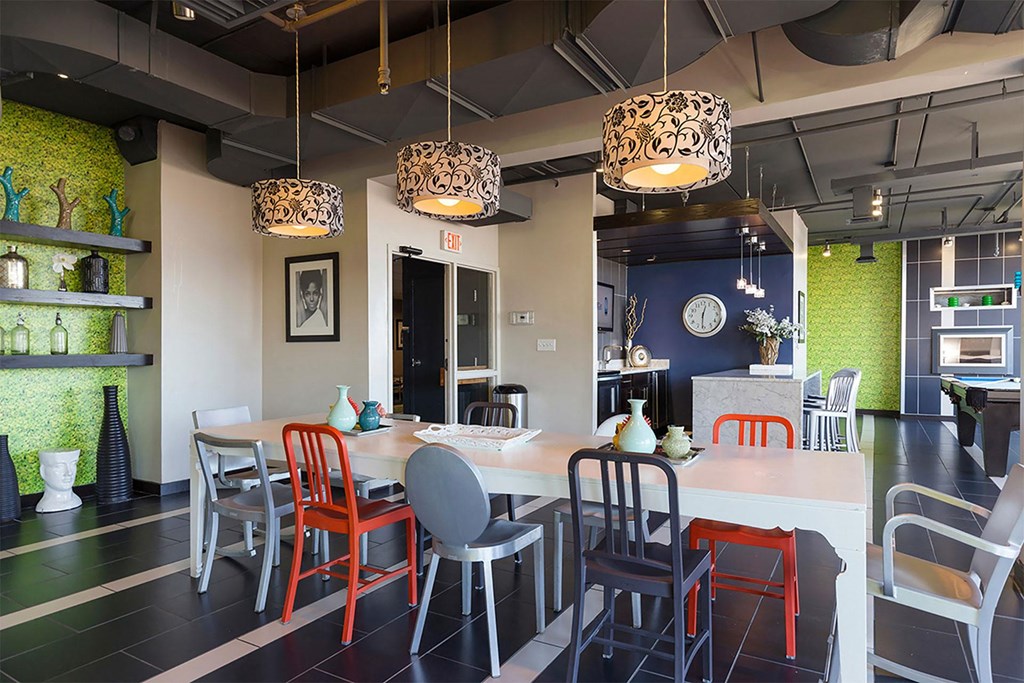 Detroit City Apartments Clubroom Area