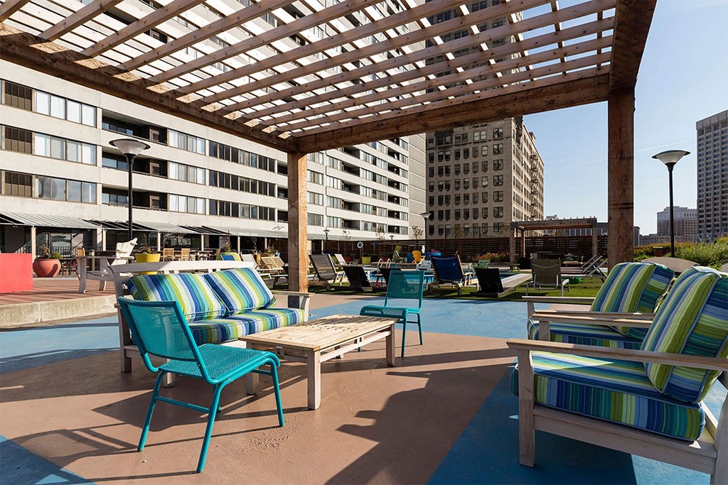 Detroit City Apartments Covered Seating