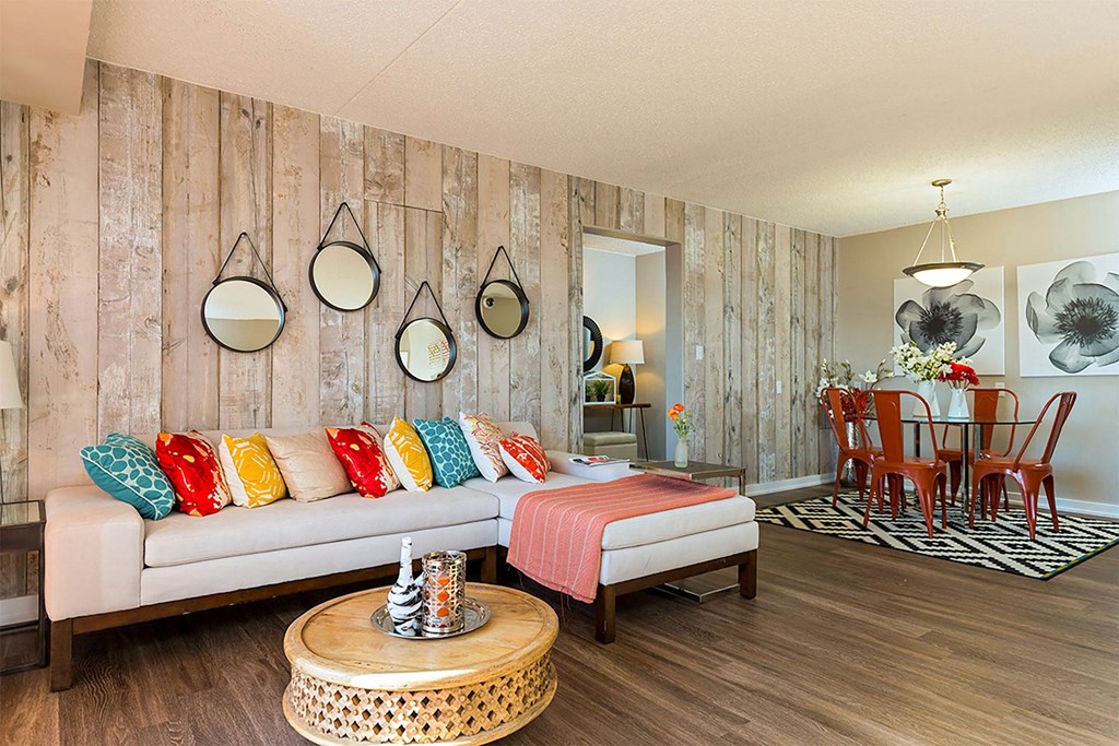 Detroit City Apartments Couch in Living Room