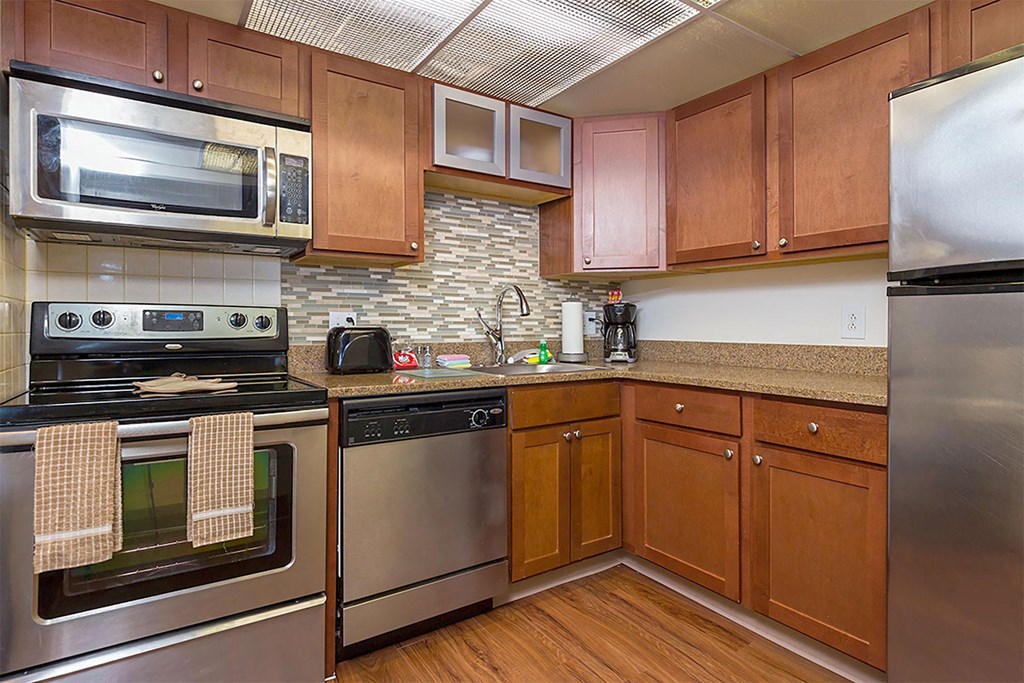 Detroit City Apartments Kitchen with Stainless Steel Appliances