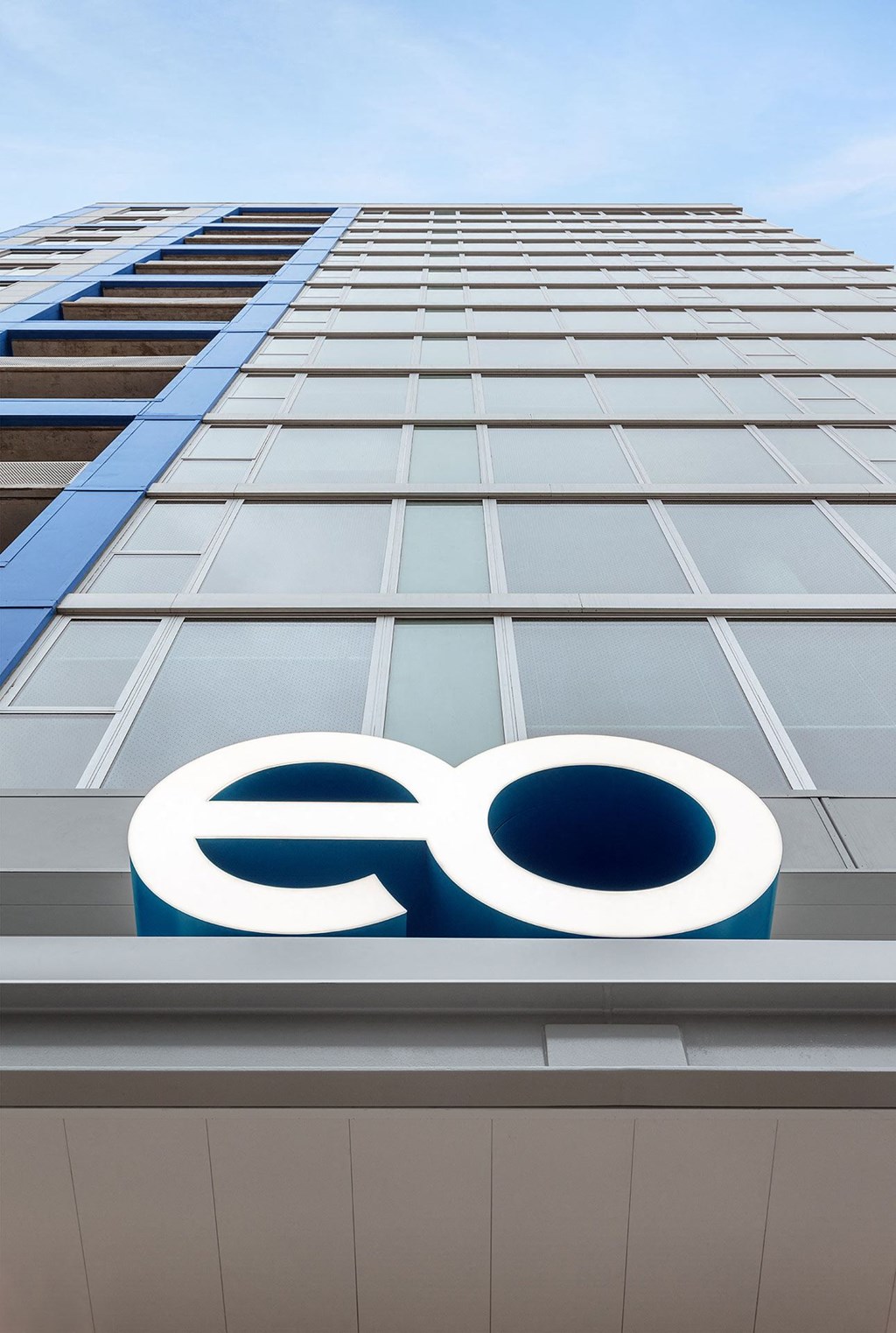 the logo of google on the side of a building