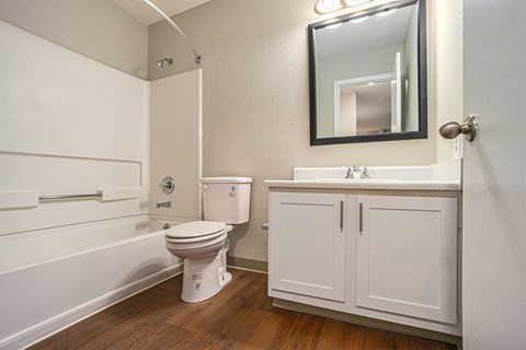 The Vista Apartments and Townhomes Renovated Bathroom