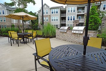 vinings at carolina bays apartments outdoor grill station - Photo Gallery 11