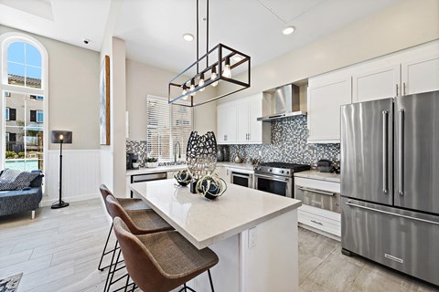 Demonstration Kitchen at LEVANTE APARTMENT HOMES, Fontana, CA, 92335