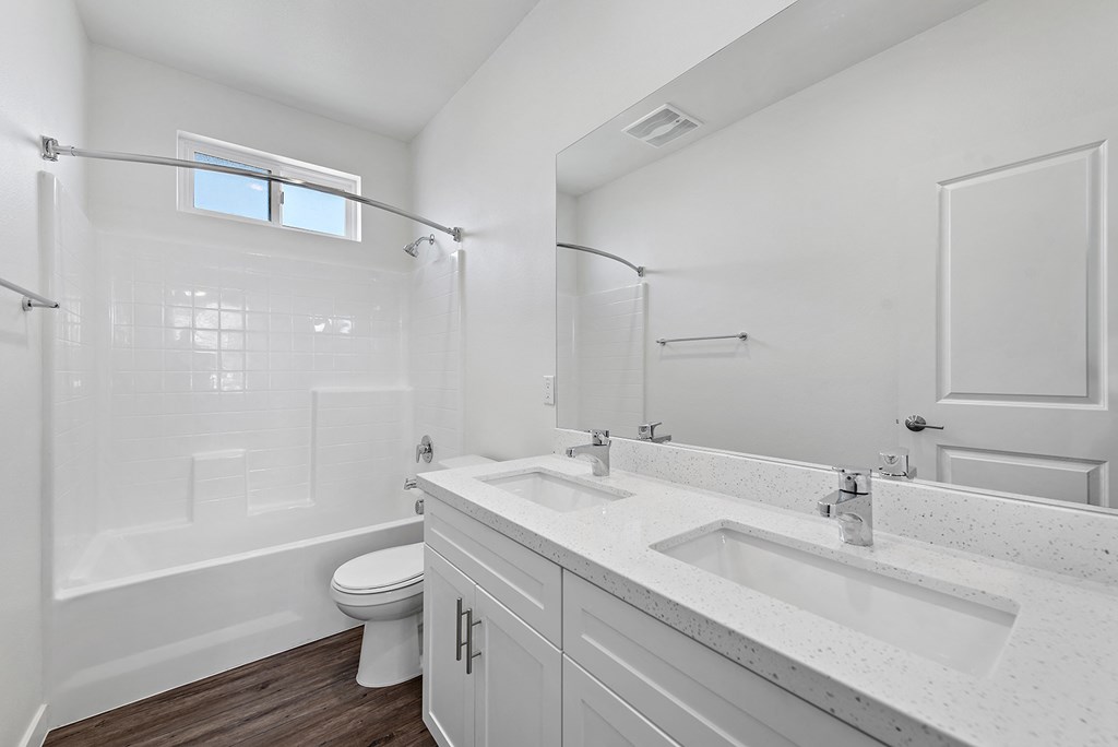 Soaking Tubs With Ceramic Tile at LEVANTE APARTMENT HOMES, California, 92335
