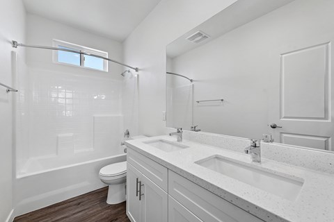 Soaking Tubs With Ceramic Tile at LEVANTE APARTMENT HOMES, California, 92335