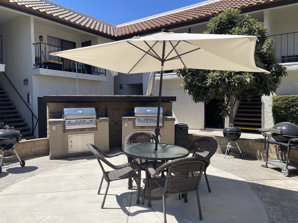 BBQ and sitting area