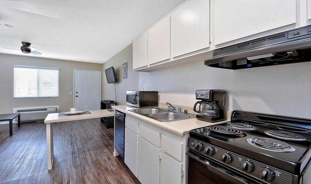 Kitchen With New Appliances at CENTREPOINTE, Colton, CA, 92324