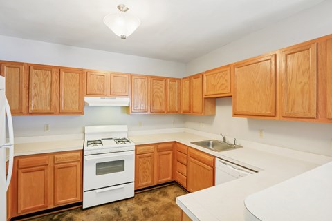 The kitchen in Printers Square Unit 311.