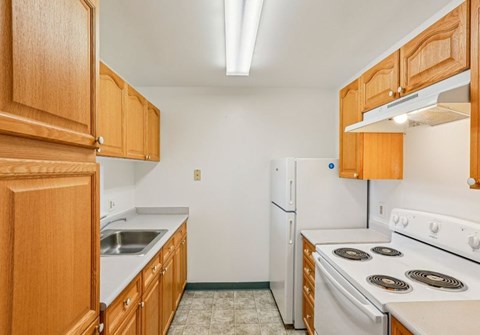 Example kitchen at Fairspring Senior Apartments