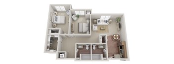 a 1 bedroom floor plan  1190 square feet  at Arbor Hills, Lakeland, Florida