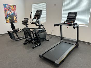 a group of exercise machines in a gym at Gibson Oaks, Lakeland, 33809