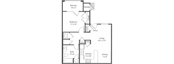 583squft 1bed 1bath portofino