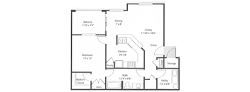 785sqft 1 bed 1 bath Firenze