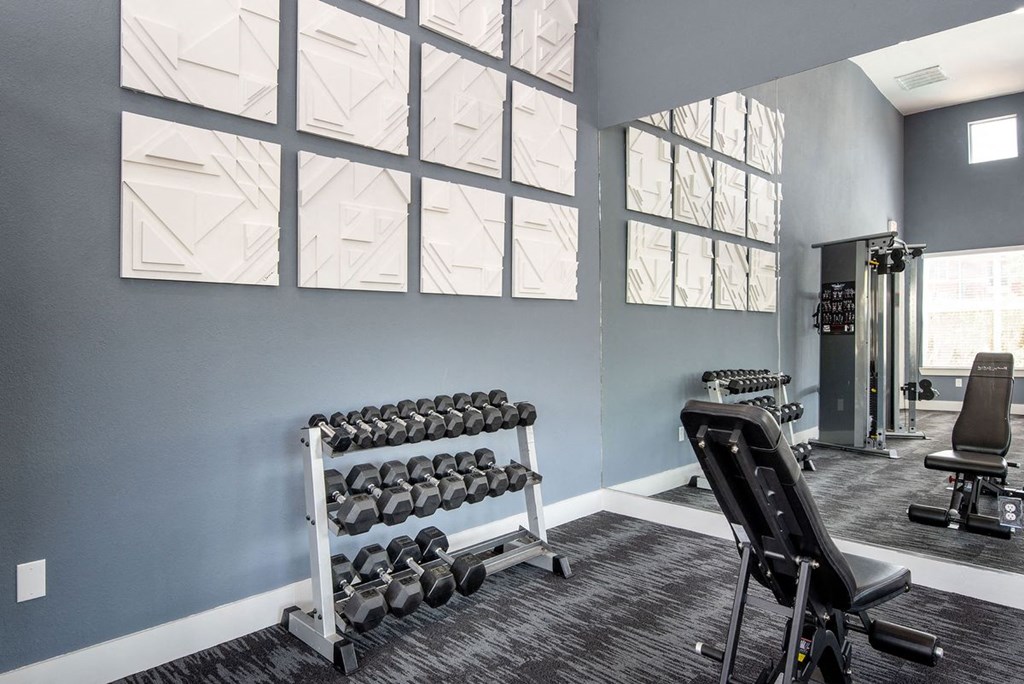 fitness center dumbells