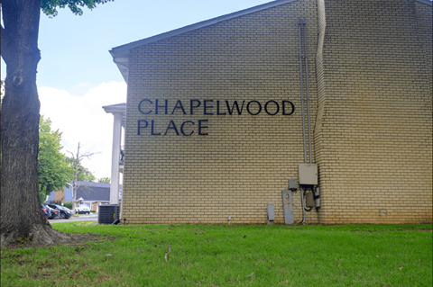 the front of the chapelwood place building