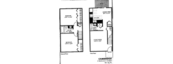 the second and third floor plans of a house