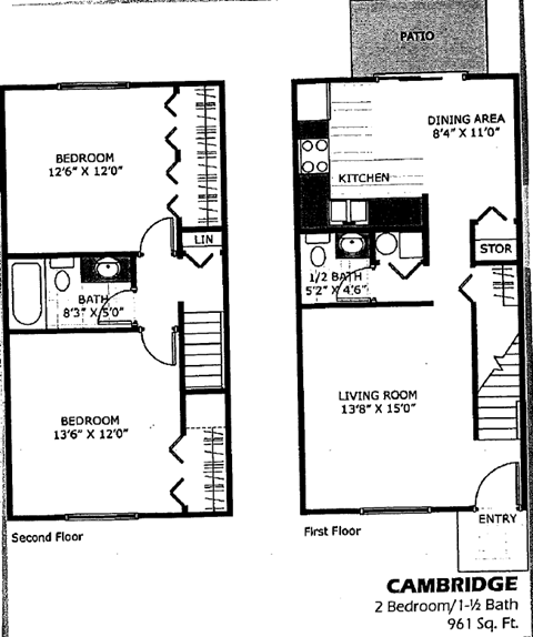 the second and third floor plans of a house