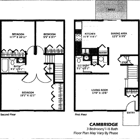 the second and third floor plans of a house