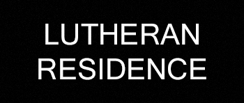 A black background with white text that reads "Lutheran Residence".