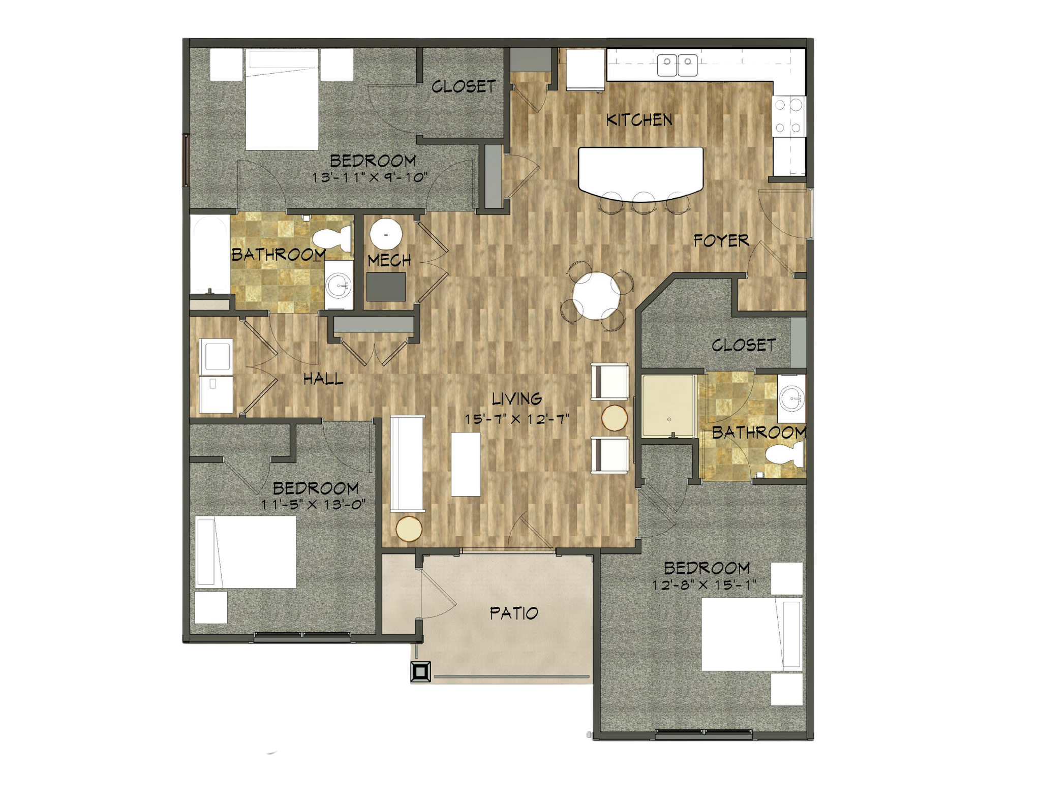 3 Bedroom 2 Bath