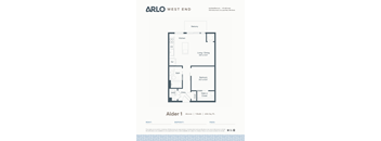 A floor plan for a property by Arlo West End.