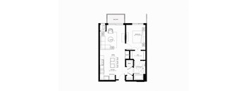 floor plan of 55 north luxury apartments to rent in the north end of boston