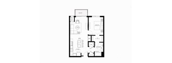 floor plan of 55 north luxury apartments to rent in the north end of boston