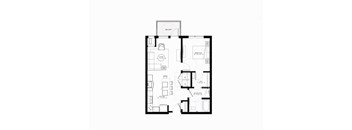 floor plan of 55 north luxury apartments to rent in the north end of boston