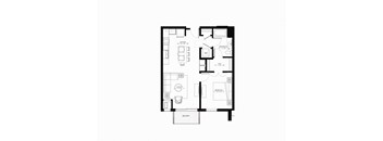 a black and white floor plan of a house