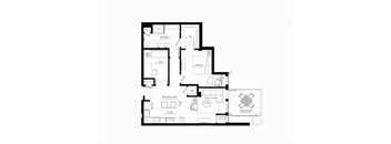 a black and white floor plan of a house