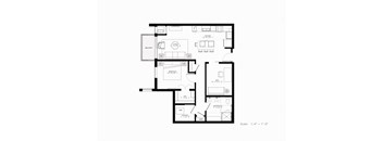 floor plan of 55 north luxury apartments to rent in the north end of boston