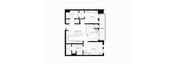 floor plan of 55 north luxury apartments to rent in the north end of boston
