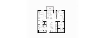 floor plan of 55 north luxury apartments to rent in the north end of boston
