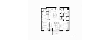 a black and white floor plan of a house