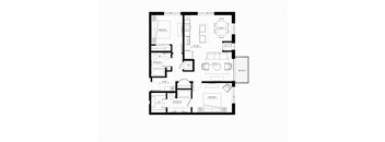 a black and white floor plan of a house