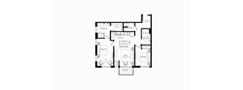 floor plan of 55 north luxury apartments to rent in the north end of boston