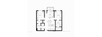 floor plan of 55 north luxury apartments to rent in the north end of boston